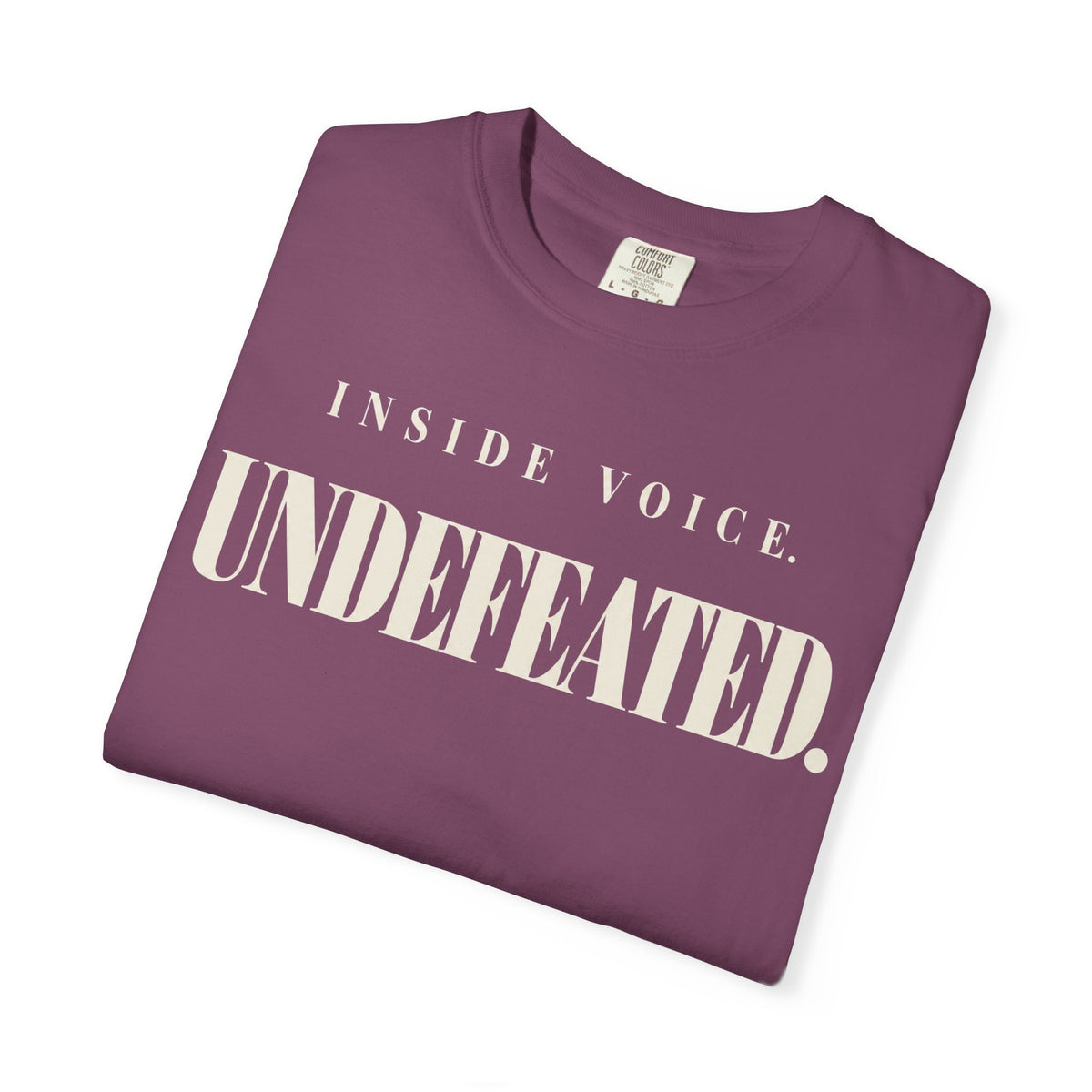 Inside voice. Undefeated T-shirt