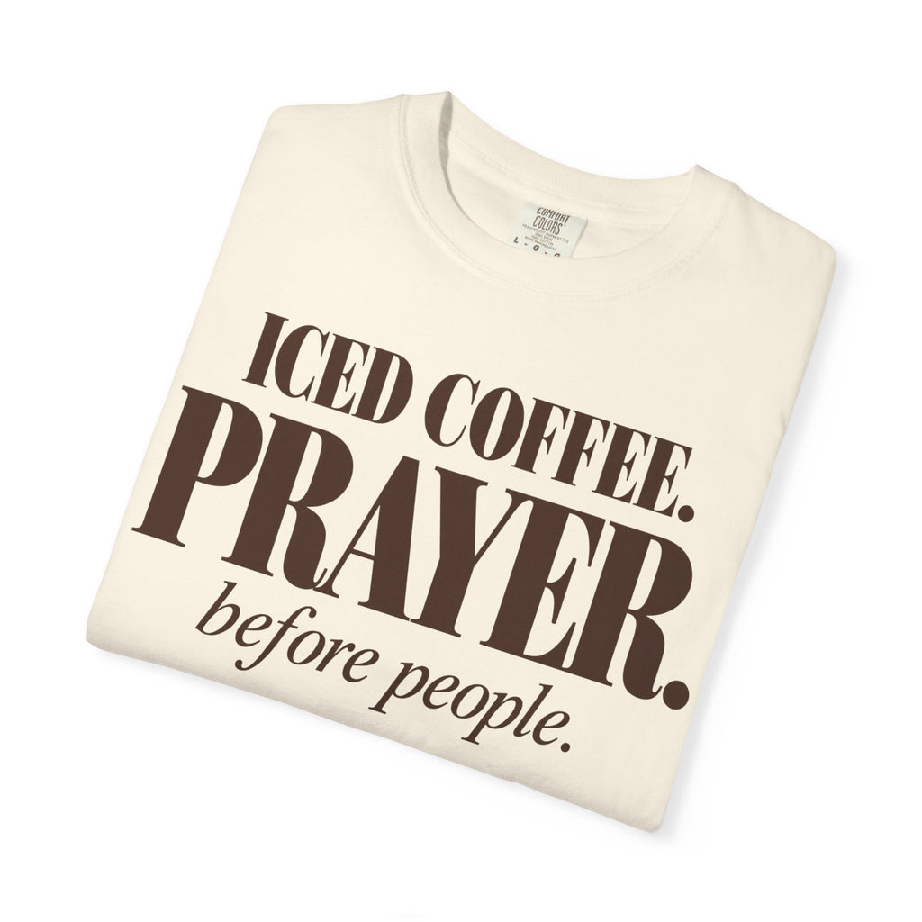 Iced coffee. Prayer before people T-shirt