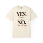 Yes I care.  No I don't want to go. T-shirt