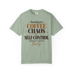 Running on coffee chaos & self-control T-shirt