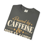 Powered by caffeine & hot flashes T-shirt