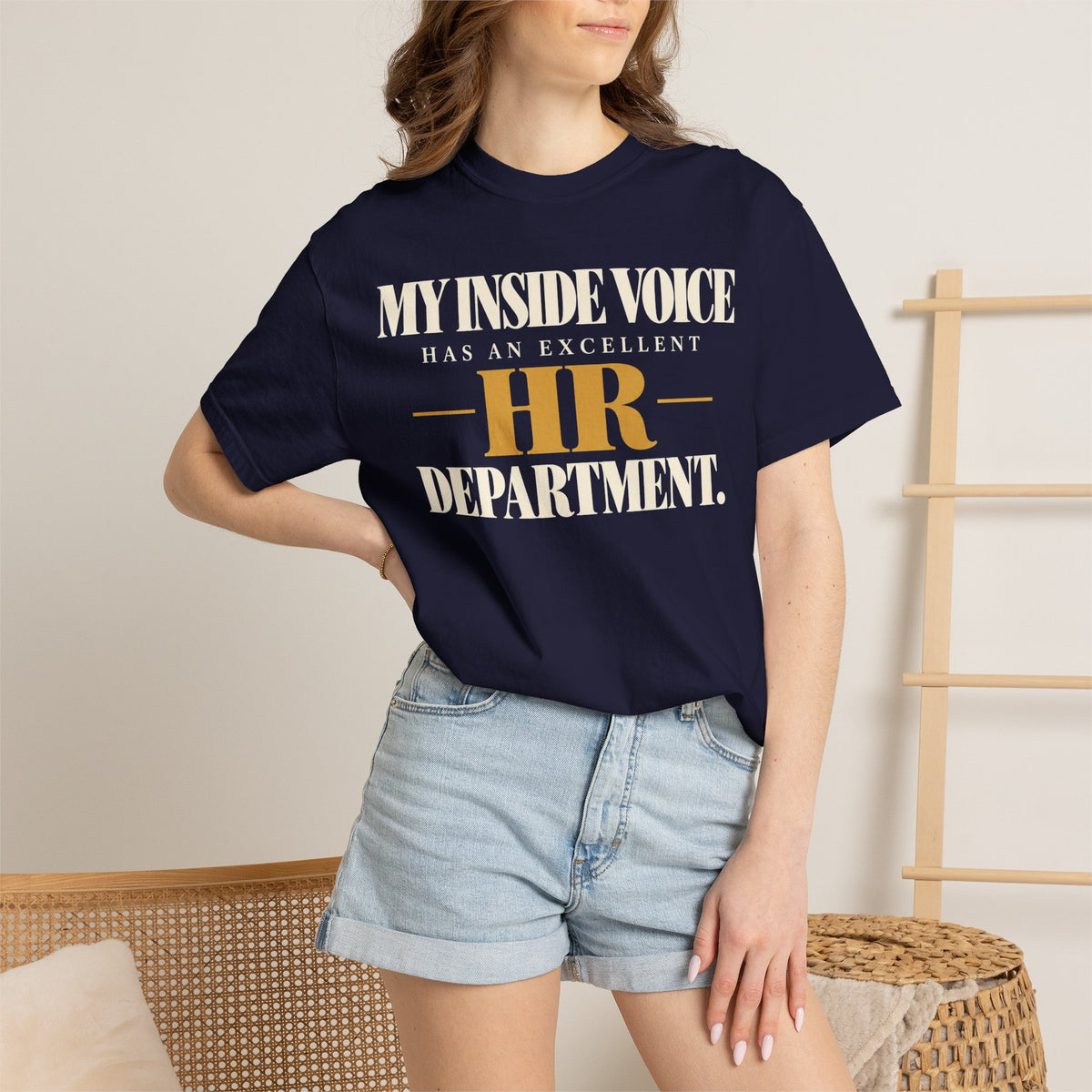 My inside voice has an excellent HR department T-shirt